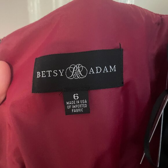 Betsy & Adam Short Red Dress A-line - Picture 6 of 7